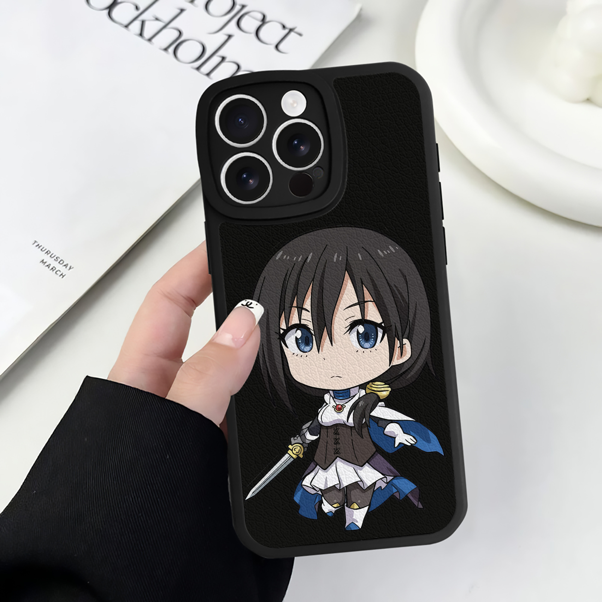 （画像用） 転スラ Regarding Reincarnated to Slime 【iPhone 16シリーズ対応】シリコンスマホケース（レザー調） 材質：シリコン